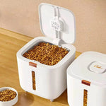 Sealed moisture-proof pet container for fresh pet food storage with airtight lid and stylish design