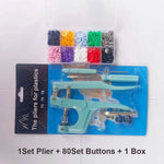 Snap pliers kit for cloth with plier tool and colorful button sets in a storage box