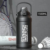 Stainless Steel Sports Water Bottle with 1500ML Capacity and Durable Design for Fitness Enthusiasts