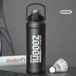 Durable Stainless Steel Sports Water Bottle with 2000ML capacity for active lifestyles