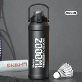 Durable Stainless Steel Sports Water Bottle with 2000ML capacity for active lifestyles