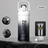Stainless Steel Sports Water Bottle 2000ML with Easy Sip Lid and Durable Design for Active Lifestyles