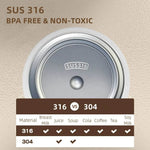 Interior view of a Stainless Steel Sports Water Bottle showing BPA-free SUS 316 material for safe hydration