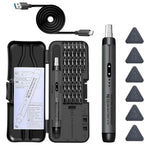 Electric precision screwdriver set electronics with ergonomic handle and USB rechargeable battery