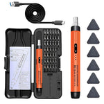 Electric precision screwdriver set electronics with multiple bits and charging cable for DIY projects