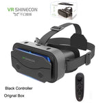 VR Shinecon Virtual Reality Headset with Adjustable Strap and Black Controller for immersive experiences