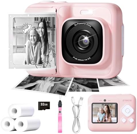 Kids Camera, 1080P Instant Digital Print Camera for Kids