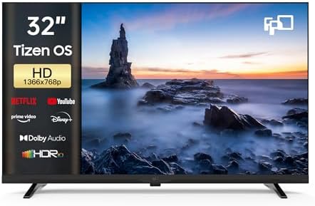 FPD 32 Inch Smart TV 720p HD Powered by Tizen OS Compatible with Dolby Audio