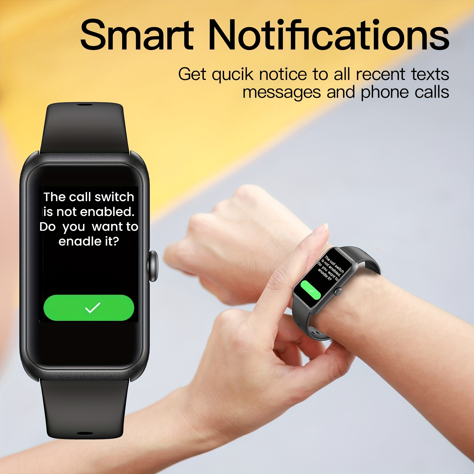 1.47-Inch HD Touchscreen Smartwatch, Unisex Fitness Tracker with SMS Alerts