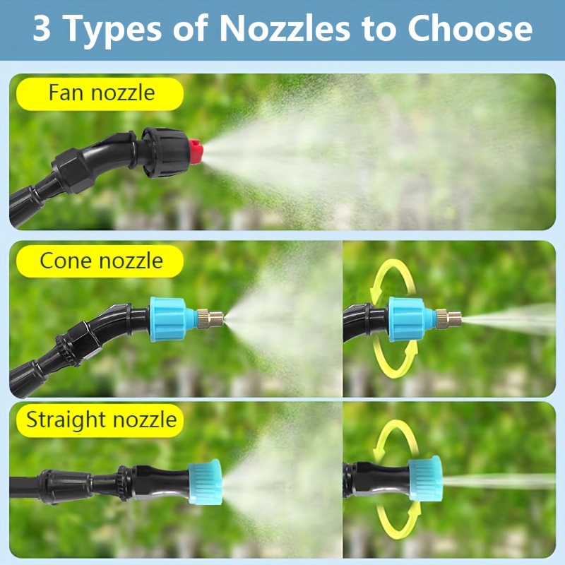 1.3 Gallon Battery-Powered Garden Sprayer with USB Rechargeable Handle, 4 Nozzle Spray - Image 8