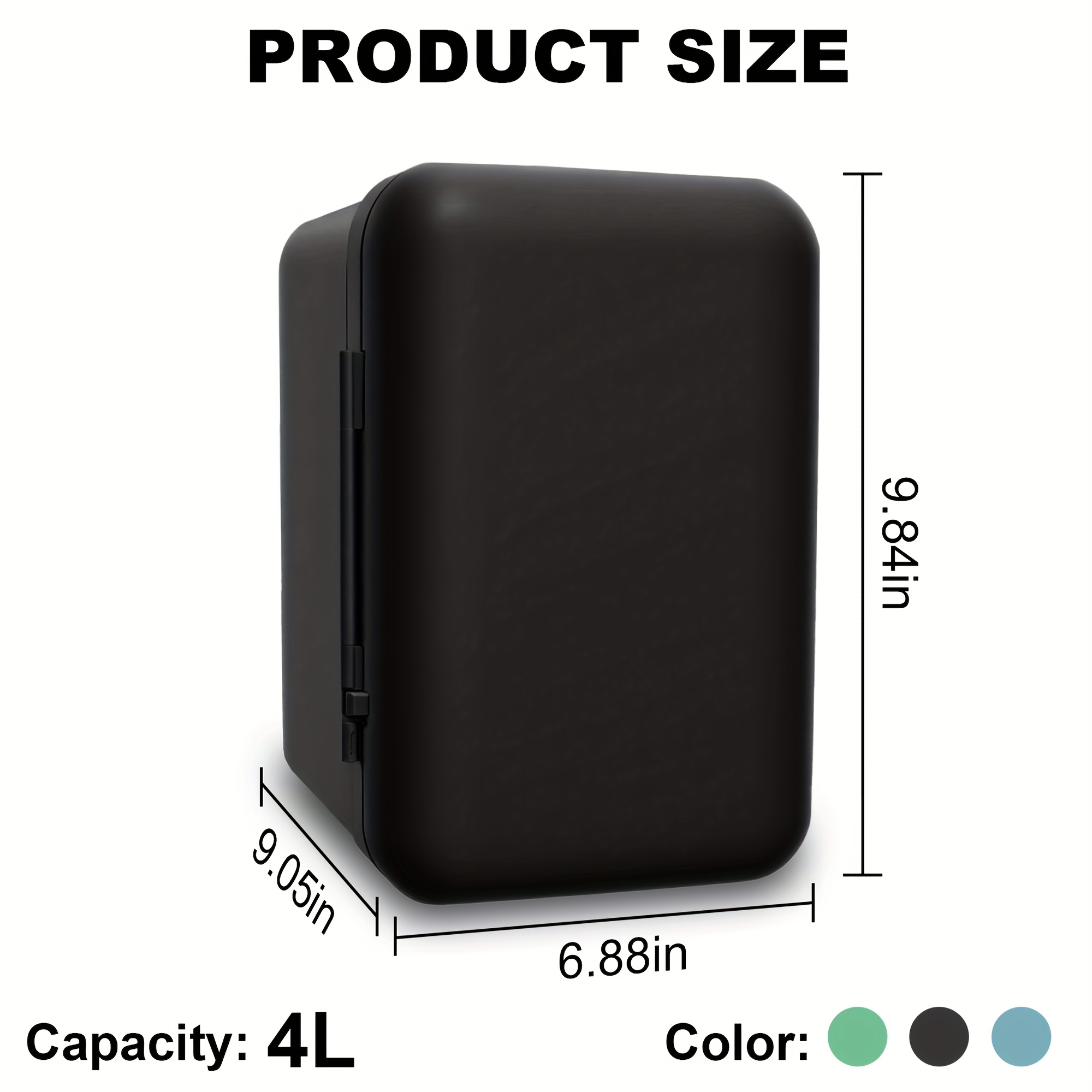 1.06gal Portable Mini Refrigerator with Mirror And Light for Both Heating And Cooling - Image 2