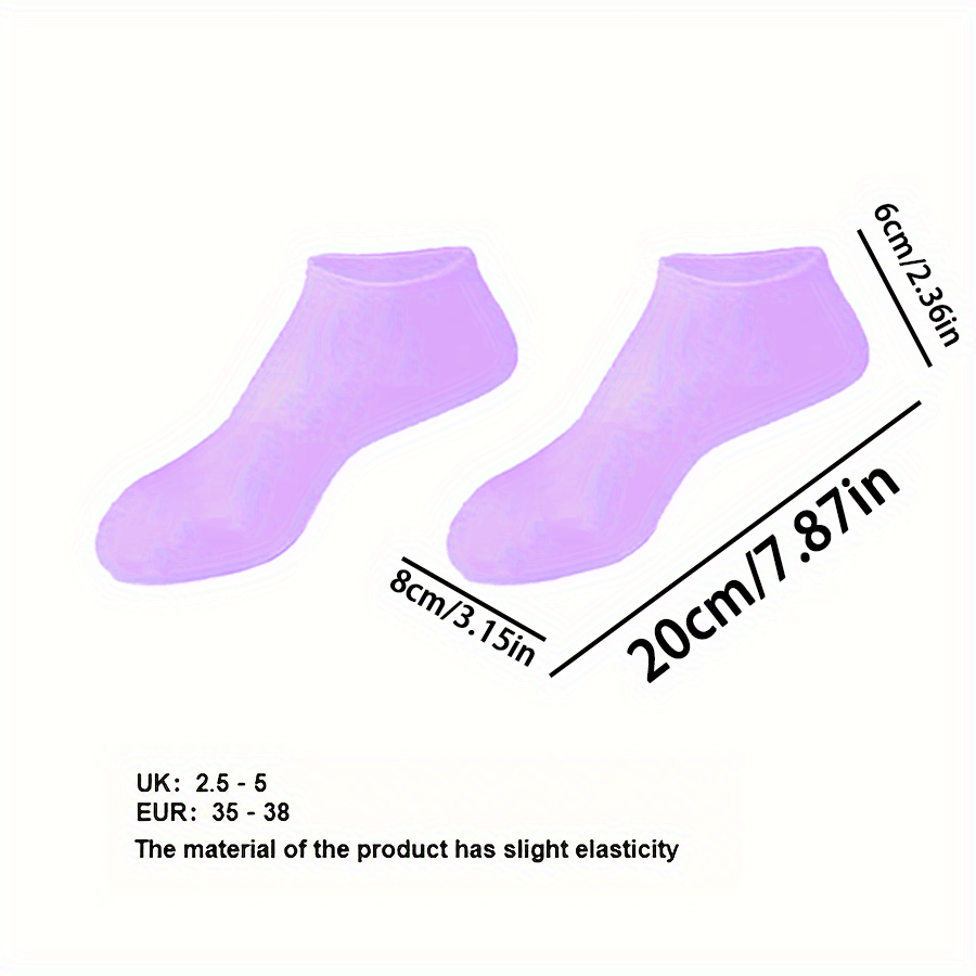 1 Pair Silicone Gel Foot Care Socks, Women's Moisturizing Anti-Crack Foot Socks, Suitable for Dry and Cracked Heels - Image 9