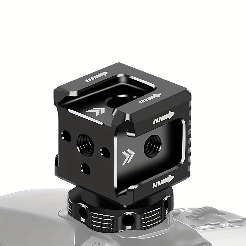 Zxun Gt Heavy-Duty Triple Cold Shoe Mount Adapter with 1/4" Arri Hole Camera Cage Base, Compatible with DSLR - Image 8