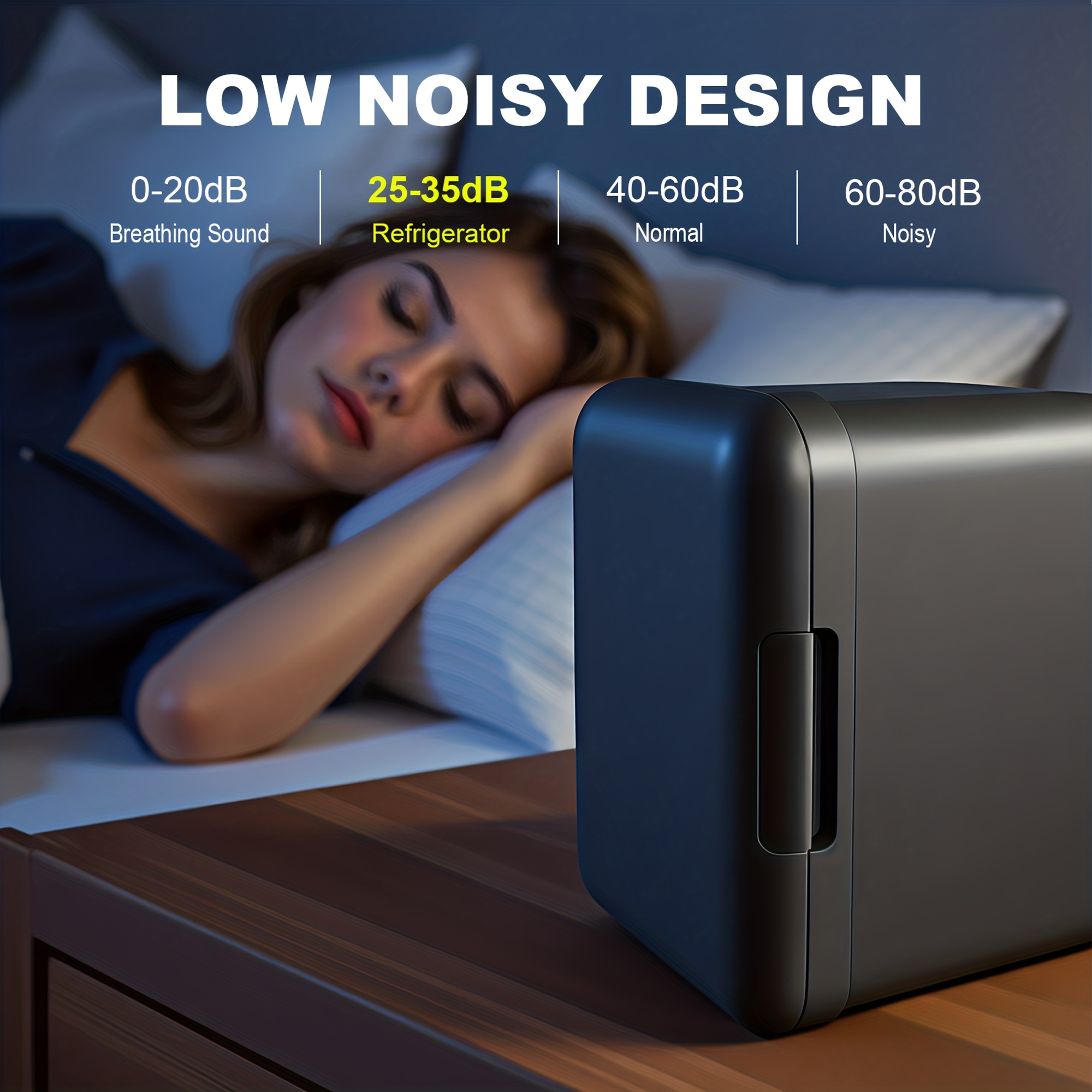 1.06gal Portable Mini Refrigerator with Mirror And Light for Both Heating And Cooling - Image 10