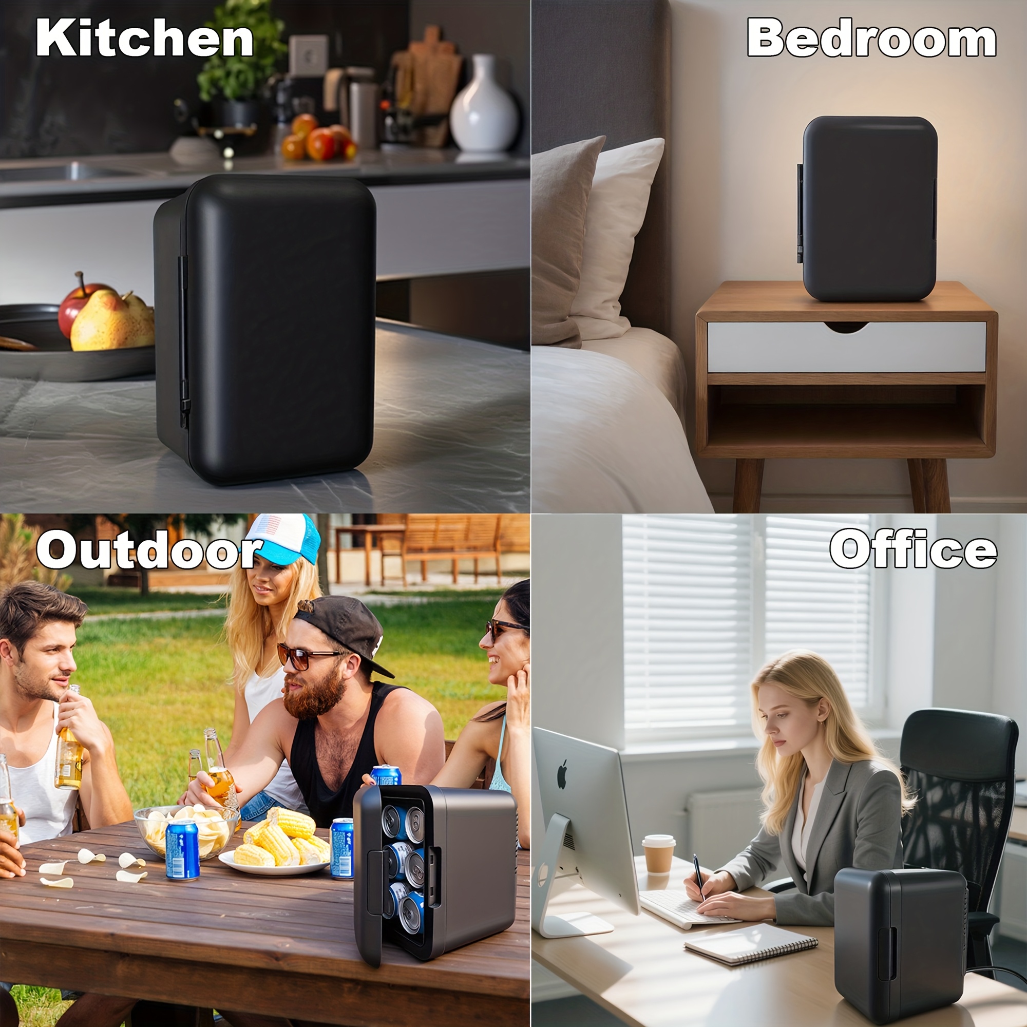 1.06gal Portable Mini Refrigerator with Mirror And Light for Both Heating And Cooling - Image 8