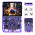 R36 Retro Handheld Game Console, Video Game Console With 64G+128GB Large Storage - Purple