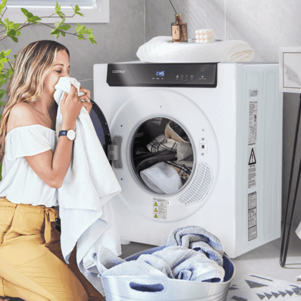 8. 8 LBS Compact Dryer, 1400W Electric Clothes Dryer with 3 Heating Options