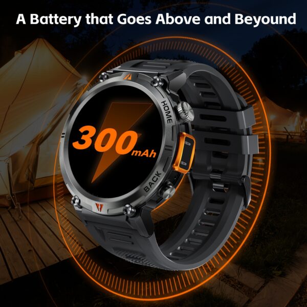 KE3 Sports Smart Watch for Men with Flashlight, LED Lighting, Answer/Make Calls