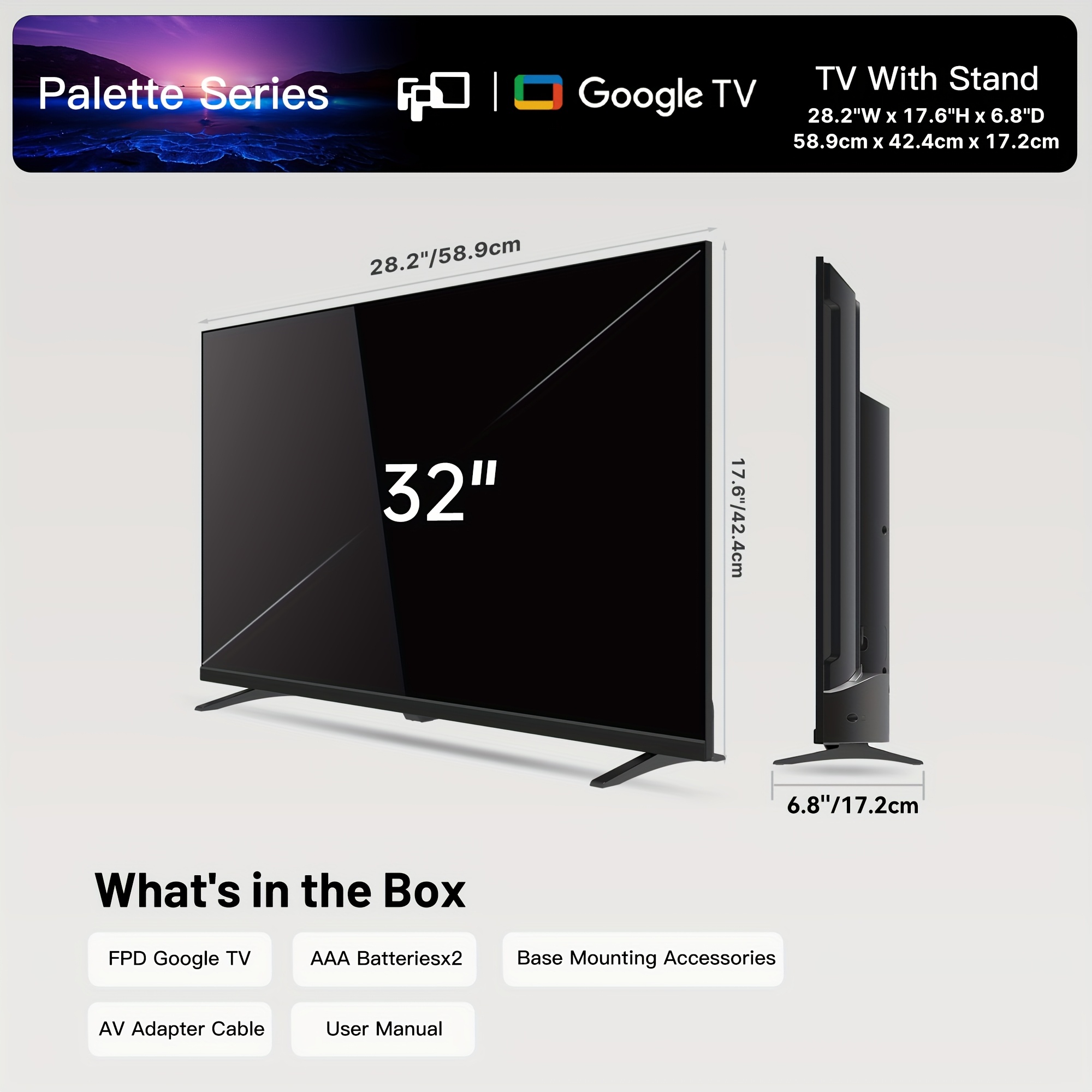 FPD 32 Inch Smart TV Google TV HD 720p With Google Play and Google Cast - Image 3