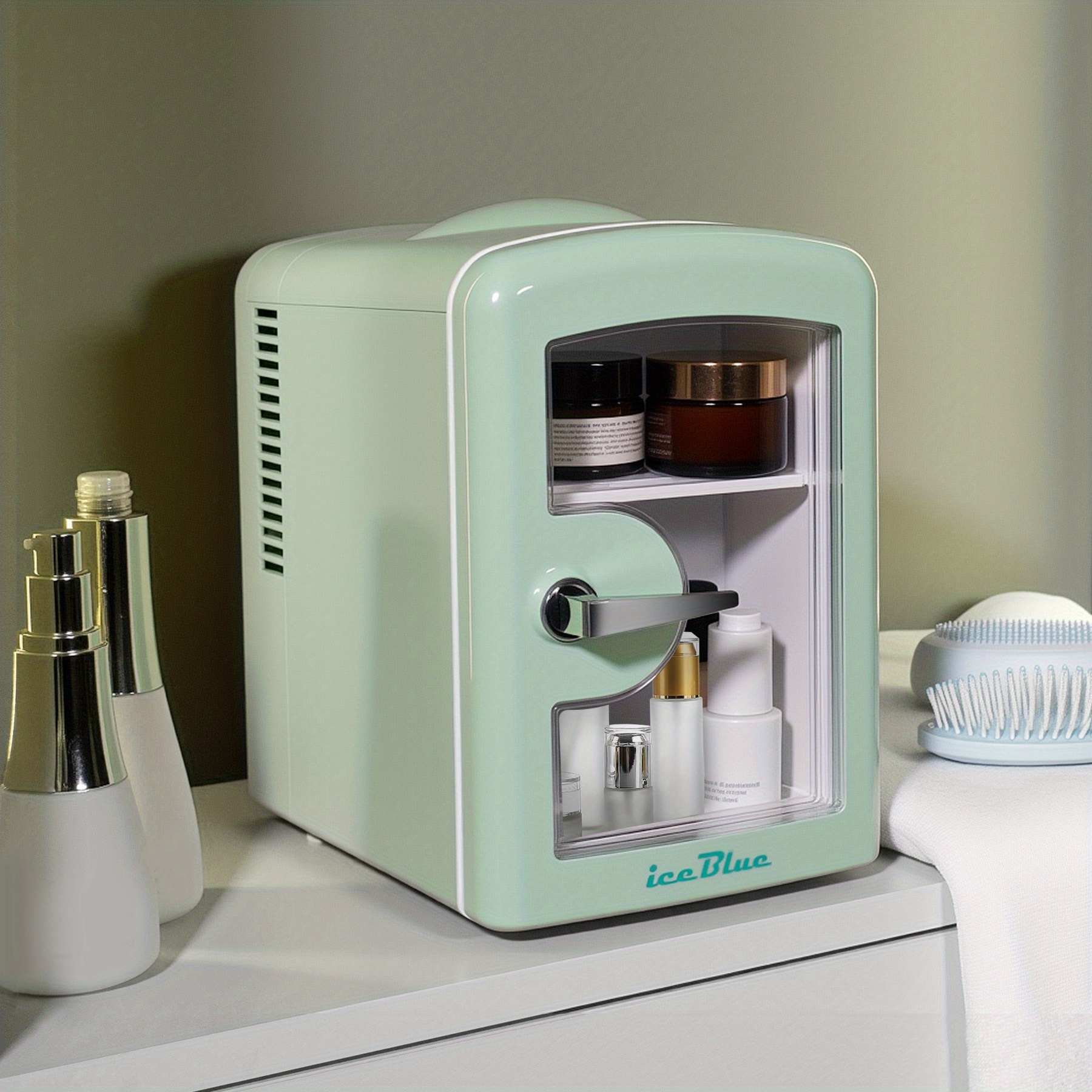 1.06gal Portable Refrigerator with Mirror And Light for Both Heating And Cooling - Image 8