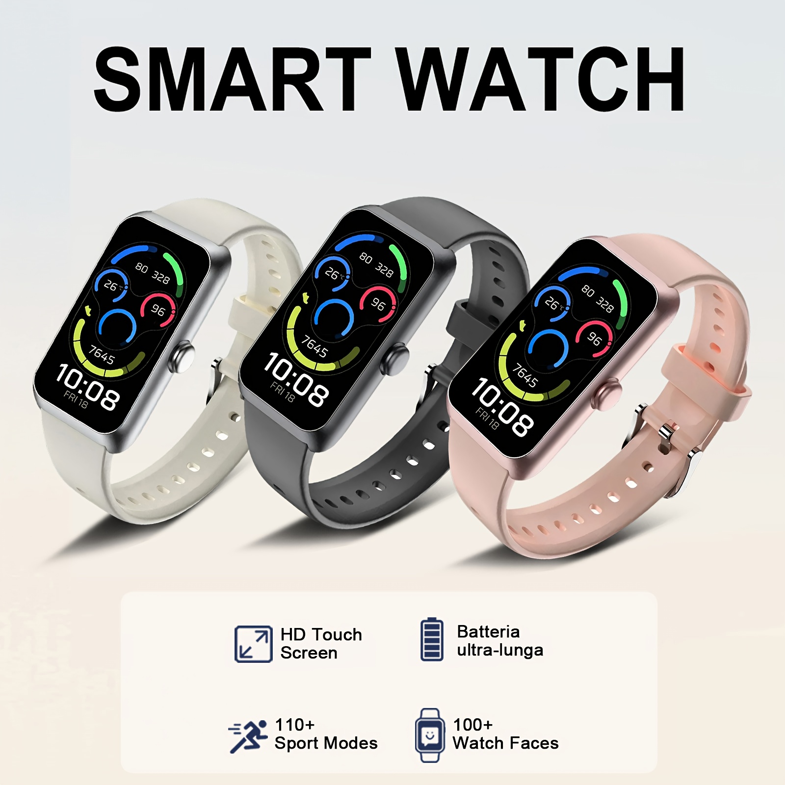 1.47-Inch HD Touchscreen Smartwatch, Unisex Fitness Tracker with SMS Alerts - Image 5