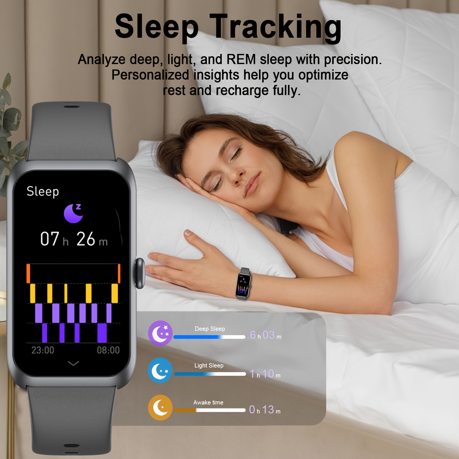 1.47-Inch HD Touchscreen Smartwatch, Unisex Fitness Tracker with SMS Alerts - Image 9