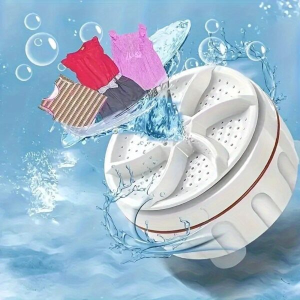 WELUVFIT Mini Portable Plastic Washing Machine, Compact Foldable Design, Ideal for Washing Socks and Underwear