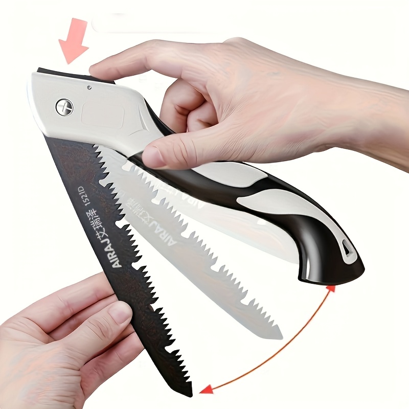 AIRAJ 1pc Industrial Grade Folding Saw Heavy-Duty Manual Cutting Tool with Anti-Slip Durable Handle - Image 9