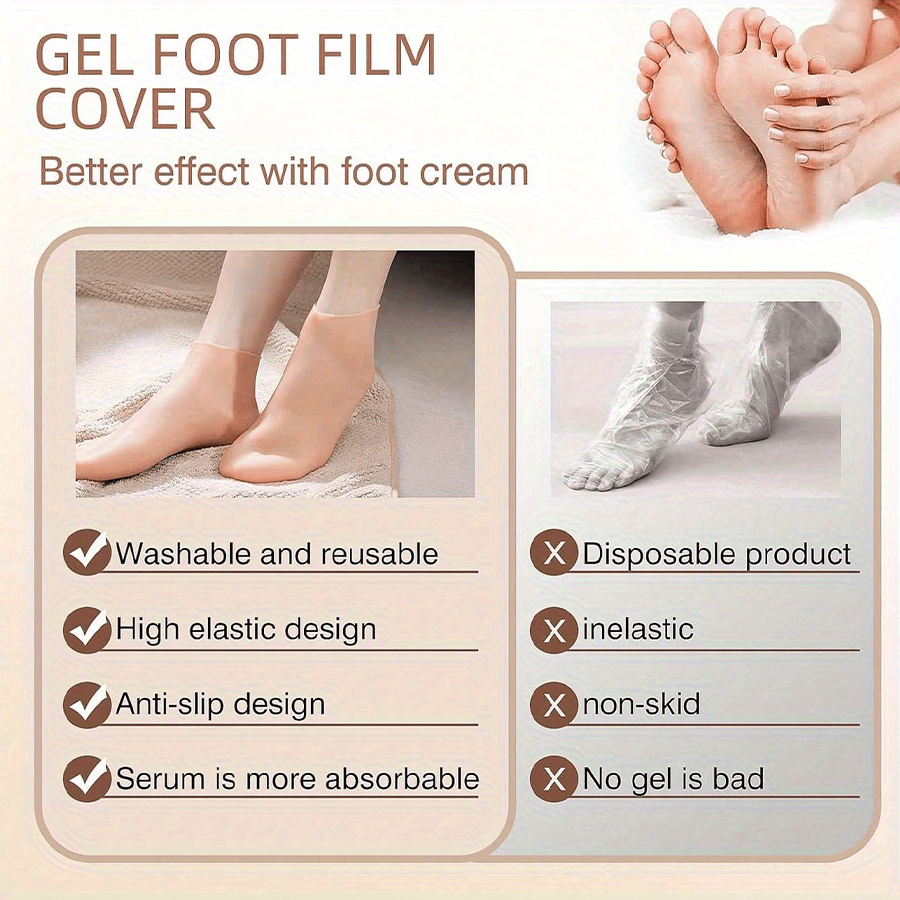 1 Pair Silicone Gel Foot Care Socks, Women's Moisturizing Anti-Crack Foot Socks, Suitable for Dry and Cracked Heels - Image 7