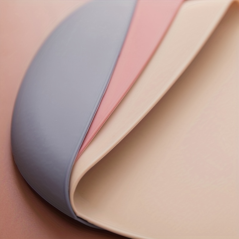 Baby Soft Bib, Simple Plain Color Blank Pattern Adjustable Size Silicone Bib for 1 Year Old - Image 6