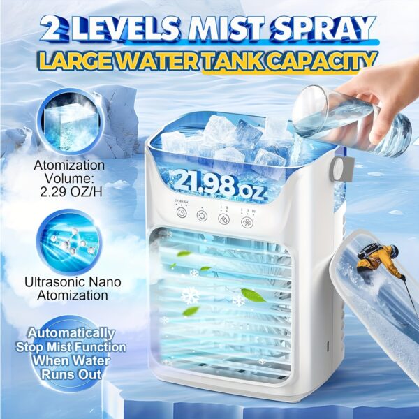 This Compact USB Fan Humidifier Air Conditioner Features Three Adjustable Modes, Making It Essential for Both Home And Office