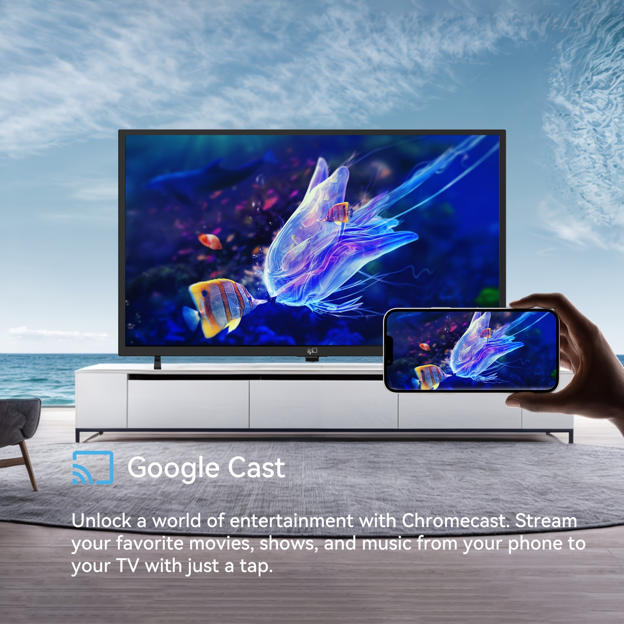 FPD 32 Inch Smart TV Google TV HD 720p With Google Play and Google Cast - Image 2