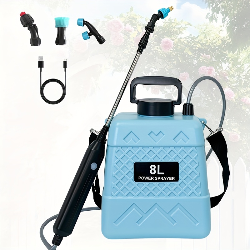 1.3 Gallon Battery-Powered Garden Sprayer with USB Rechargeable Handle, 4 Nozzle Spray - Image 6