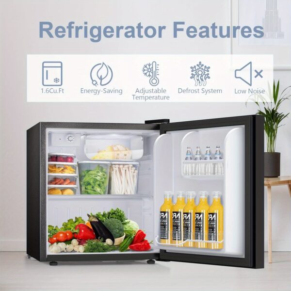 1.7 Cu.Ft Mini Fridge with Freezer Compact Refrigerator for Bedroom, Dorm, Office