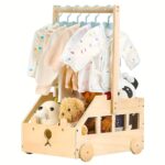 Wooden storage basket