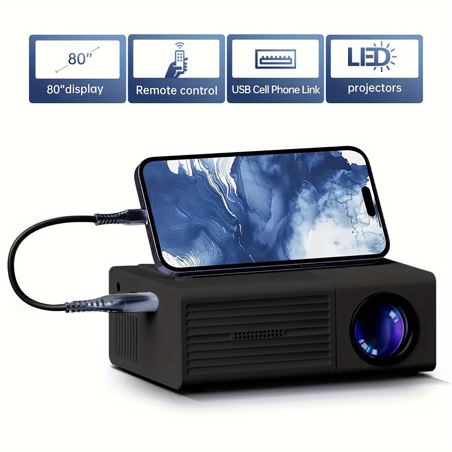 f45d67d5dbe44ce19fa5d51a71d63903-goods.jpeg HD Projector - Image 1