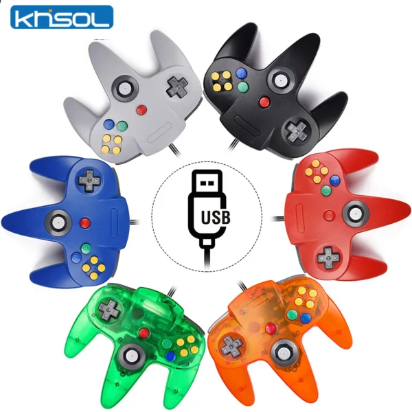 N64 Controller Classic USB Wired Remote Gamepad Gaming Joystick Accessories Classic 64 Console Retro Games For Mac Computer PC — MAC