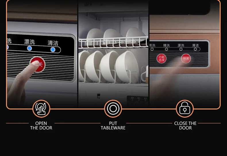 2025 Version Mini Dishwasher Household Portable Sterilization Machine Drying Dishwasher Machine — MAC