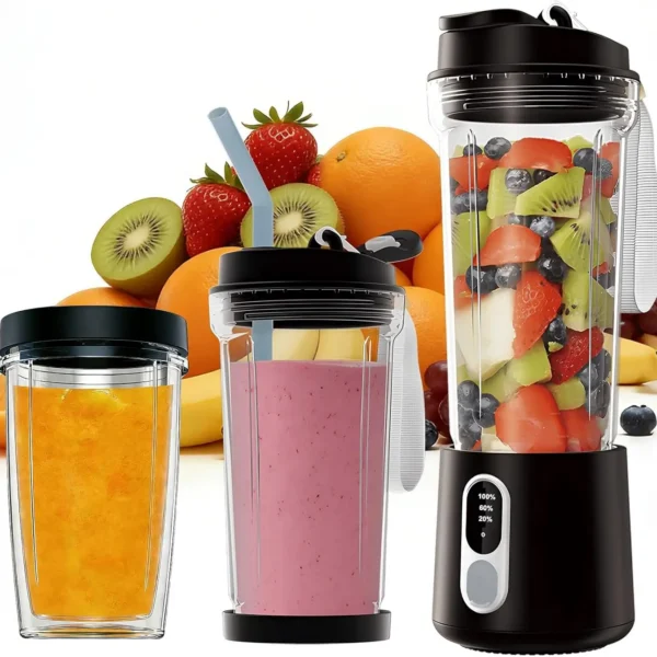 Portable 500ml Electric Blender, 300W for Smoothies, Juices, Baby Food - Travel & Office Use — Portable