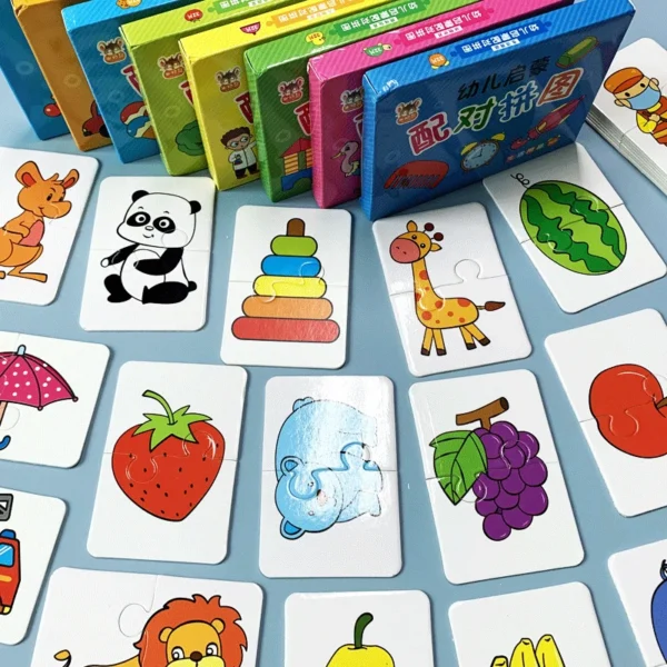 Montessori Cards Educational Toys for Children Learning Educational Puzzles Develop Cognitive Games for Babies Kids Baby Novel — Montessori