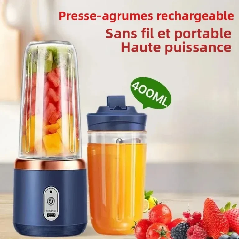 6 Color 400ml Portable USB Blender Electric Travel Juicer Cup For Smoothie Milkshake Kitchen Mini Mixer Tool — Generic