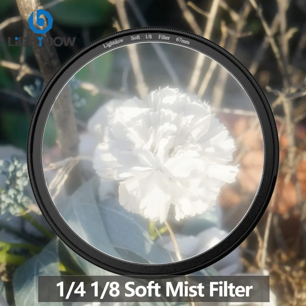 Lightdow Soft Mist Lens Filter 1/4 1/8 Dreamy Effect 49 52 55 58 62 67 72 77 82 mm for Canon Nikon Sony Fuji Camera Lens Filter — Sony