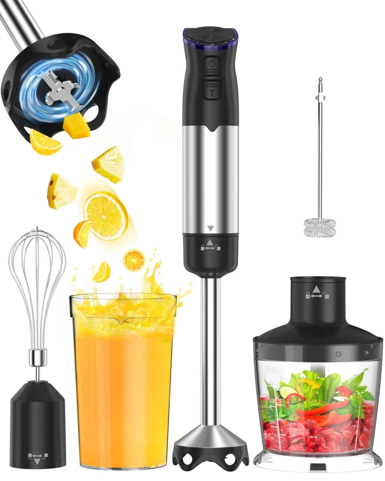 1000W Electric Immersion Handheld Blender, 5 in 1 Kitchen Hand Blender for soups, smoothies, purees and baby food. — Generic