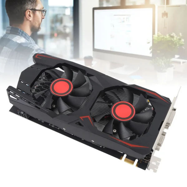 Graphics Card 6GB GDDR5 192BIT Double Fan PCIE 2.0 16X Slot Supports DVI VGA HD Multimedia Interface Gaming Video Card — Graphics