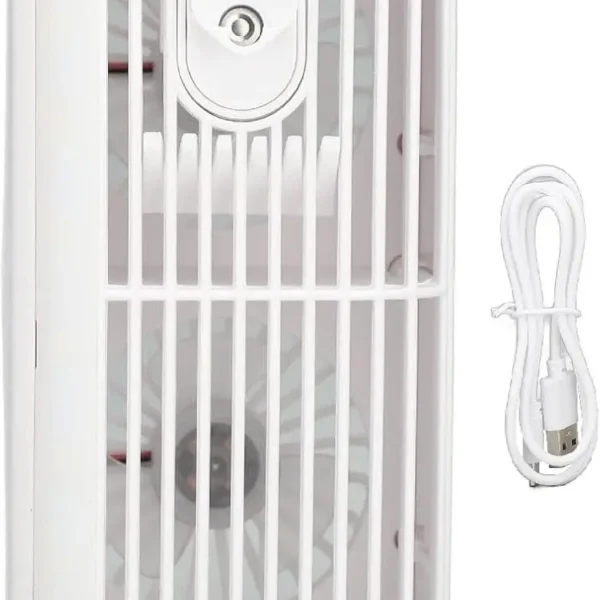Personal Mini Air Cooler, Swamp Cooler Air Conditioner with Light USB Plug 3 Speed Dual Fans Portable Mini Air Cooler with 120mL — Personal