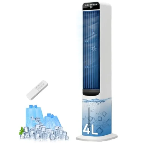 41 Portable Air Conditioner 3-in-1 Swamp Cooler with 4 Modes 3 Speeds 120 Oscillation 4 Ice Packs 4L Removable Water Tank Remot — Generic