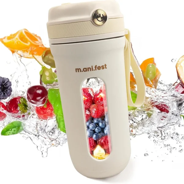 Portable USB-C Blender 350ml, Fast Charging Mini Juicer for Smoothies On-the-Go, White — Portable