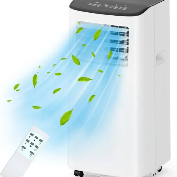 Portable Air Conditioner, 8000 BTU for Rooms up to 450 Sq. Ft., Remote & Auto Evaporation, Compact AC for Apartment, US Plug — Portable