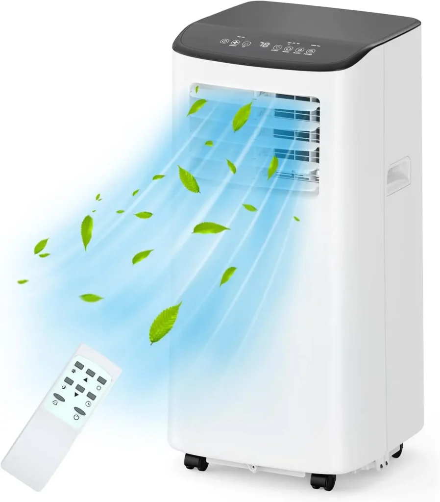 Portable Air Conditioner, 8000 BTU for Rooms up to 450 Sq. Ft., Remote & Auto Evaporation, Compact AC for Apartment, US Plug — Portable