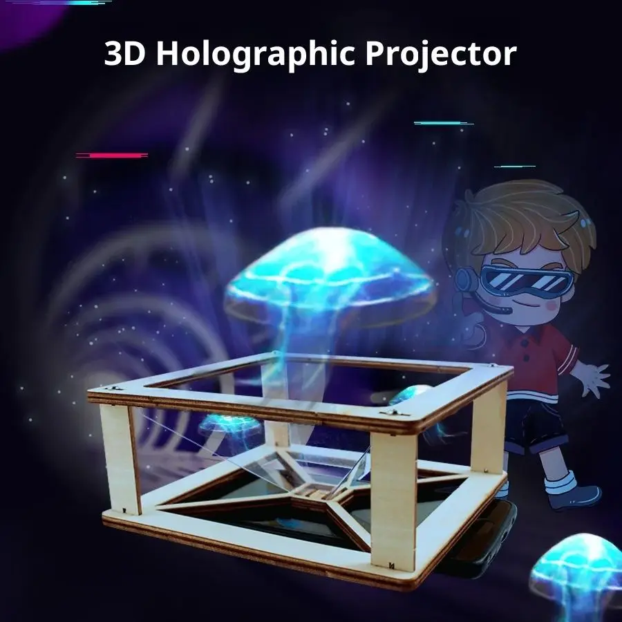 S1ab5458ffdc2492fb5ef76d7ad2d2f03t.webp 3D Holographic Projection DIY Model Kit - Science & Education Building Toy for Children Kids Gift Toy — Generic